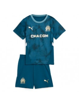 Olympique de Marseille Replika Borta Kläder Barn 2024-25 Kortärmad (+ byxor)